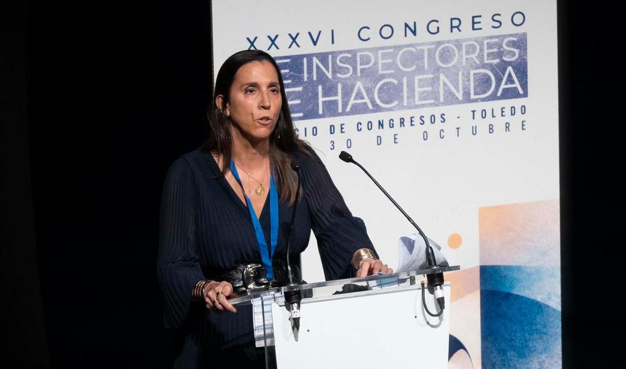 La presidenta de la Asociación de Inspectores de Hacienda del Estado (IHE), Ana de la Herrán, este jueves en Toledo.