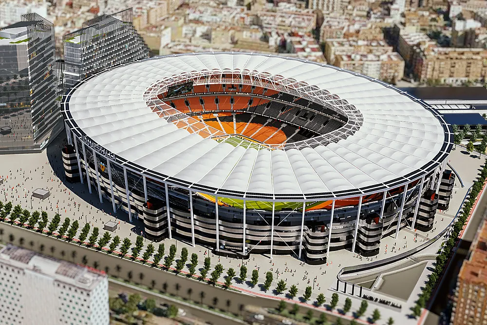El Valencia CF ha perdido un 51,6% de su valor de marca desde 2022 y confía en el Nou Mestalla para recuperar terreno económico y comercial.