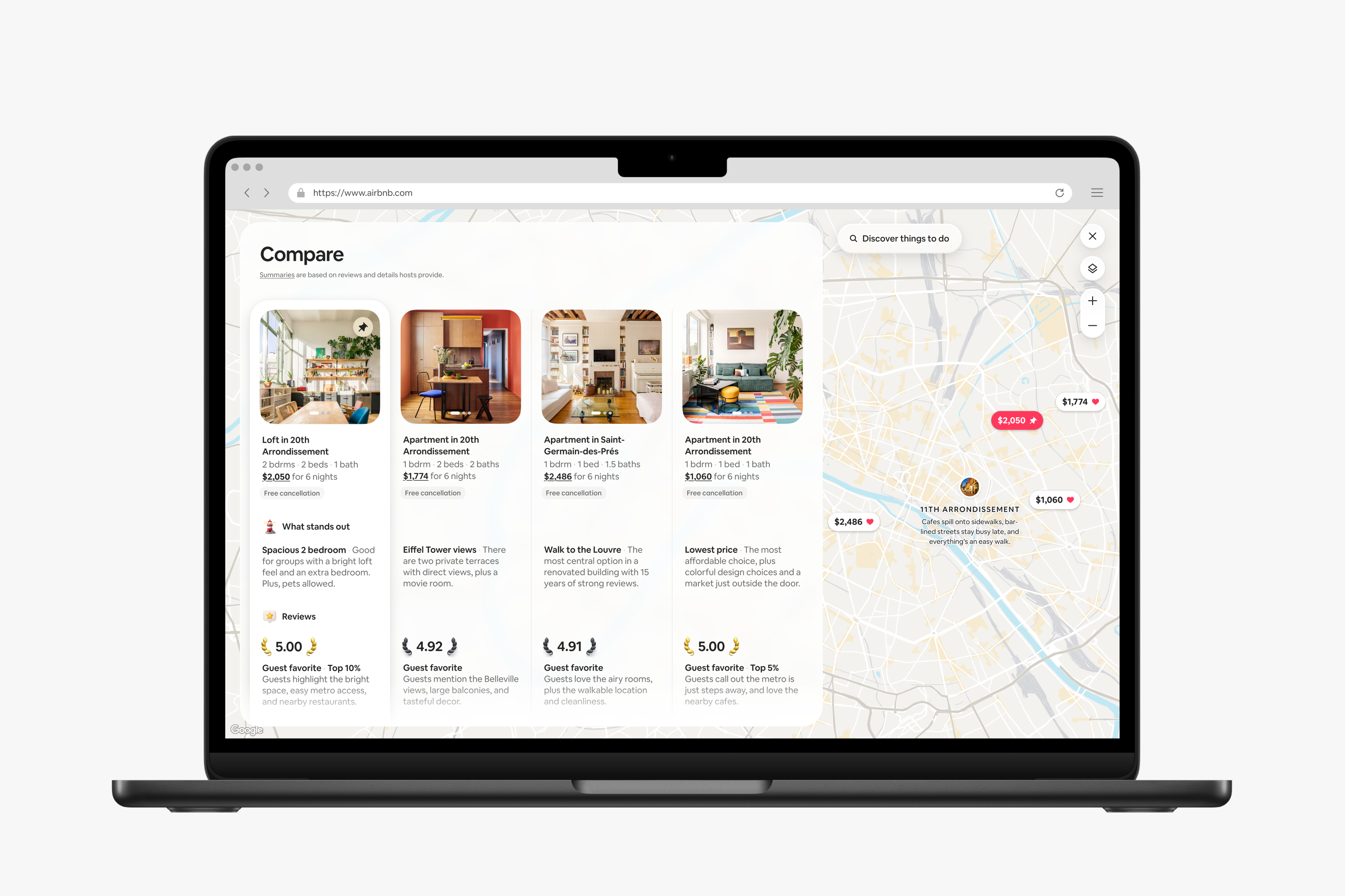 Las nuevas funciones de IA en Airbnb