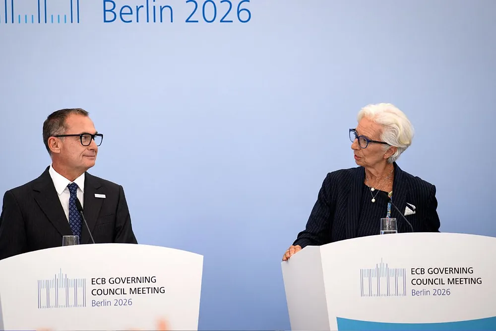 Christine Lagarde, a la derecha, presidenta del Banco Central Europeo, y Joachim Nagel, a la izquierda, presidente del Deutsche Bundesbank, se dirigen a los medios de comunicación durante una rueda de prensa celebrada el pasado 10 de septiembre.