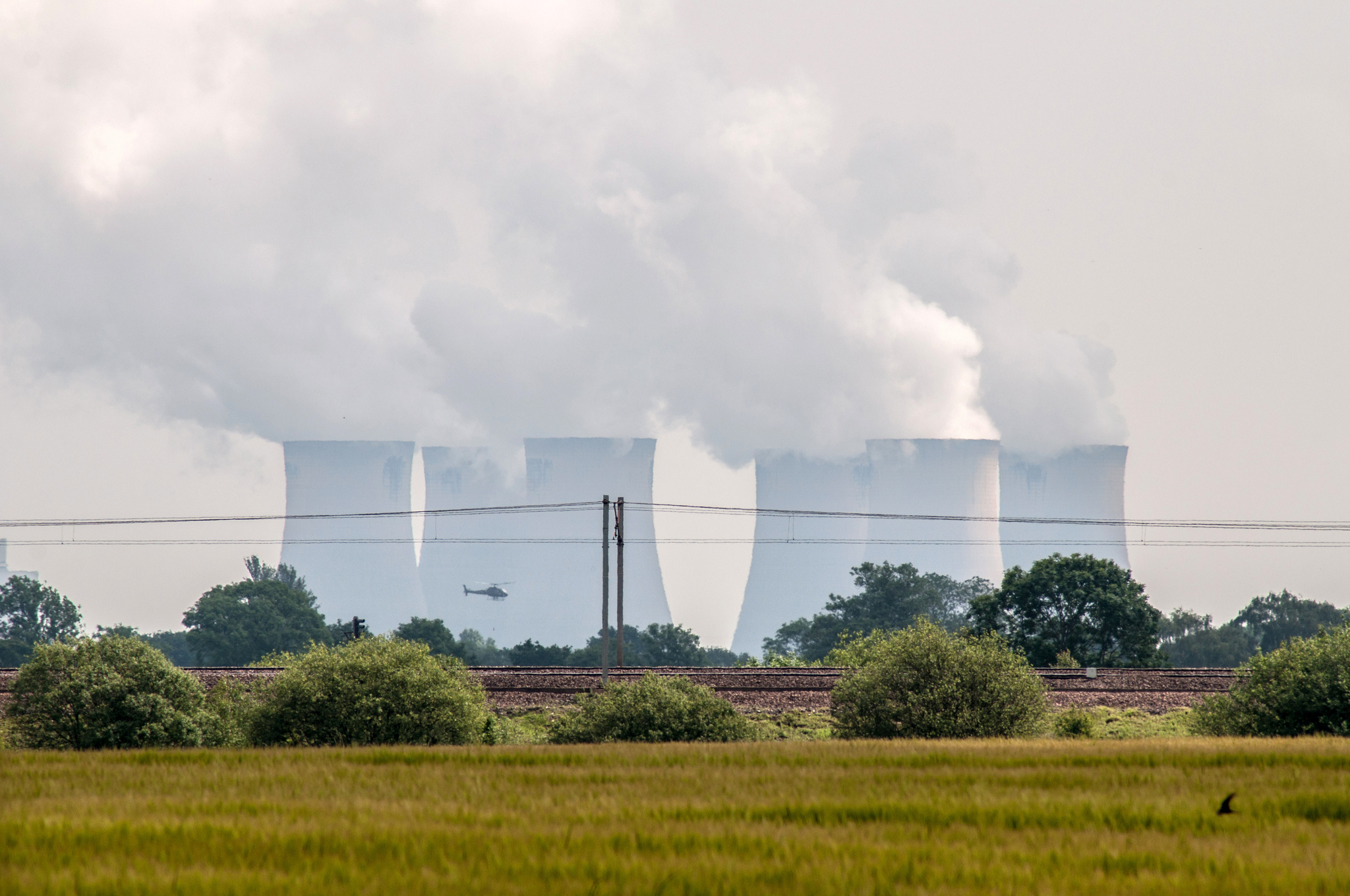Central nuclear en el centro de Inglaterra.