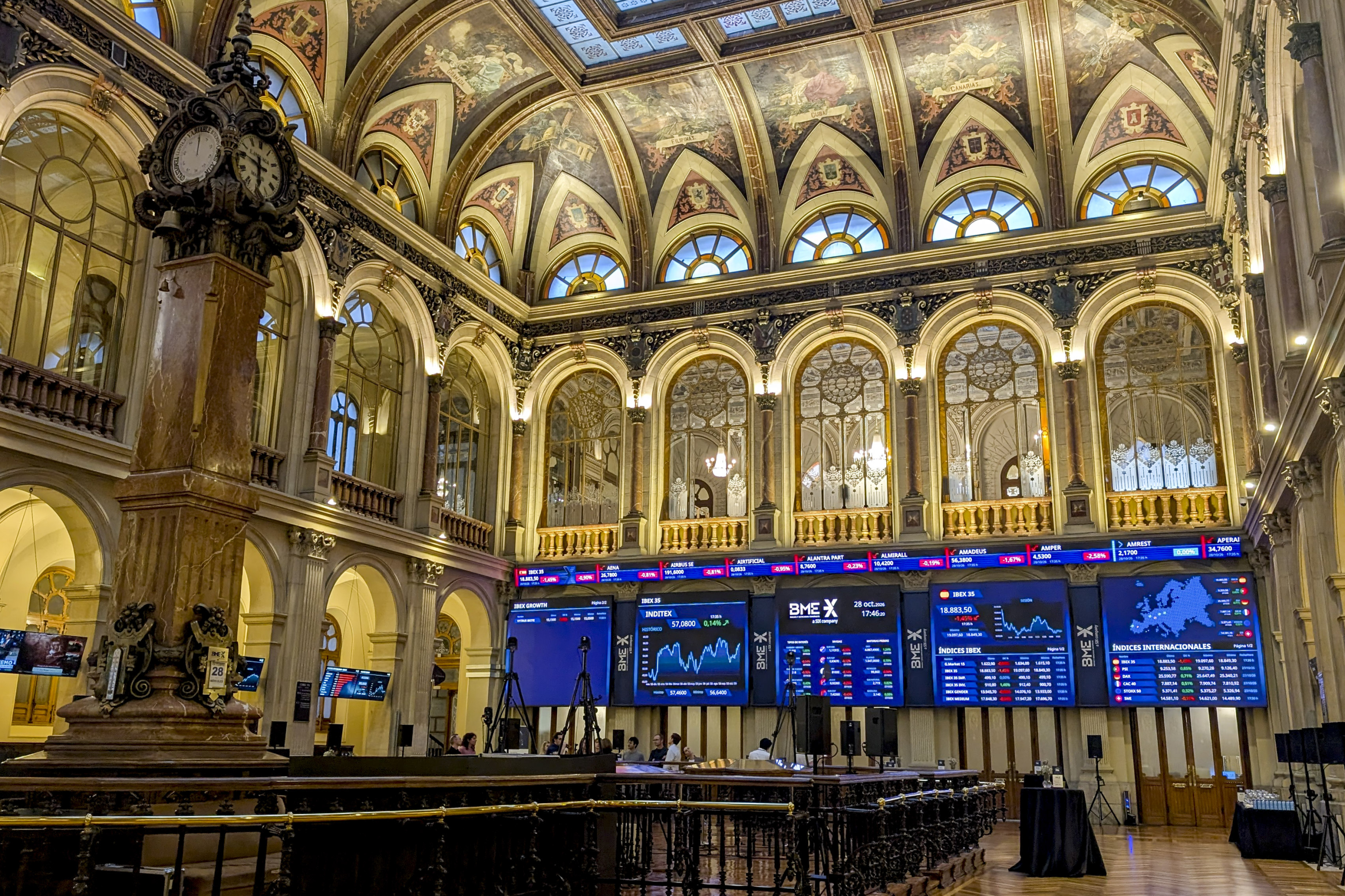 Interior de la Bolsa de Madrid